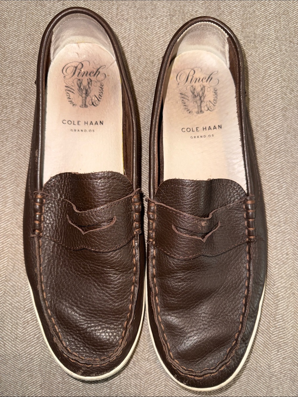 Cole Haan Dark Brown Leather Penny Loafers